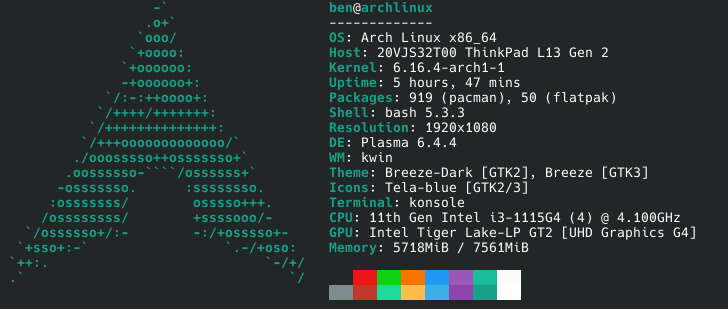 My Neofetch (: